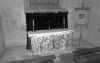 Altar with festal frontal embroidered by Cicely Laura Miller