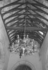 Roof of the nave and 18th Century brass chandelier