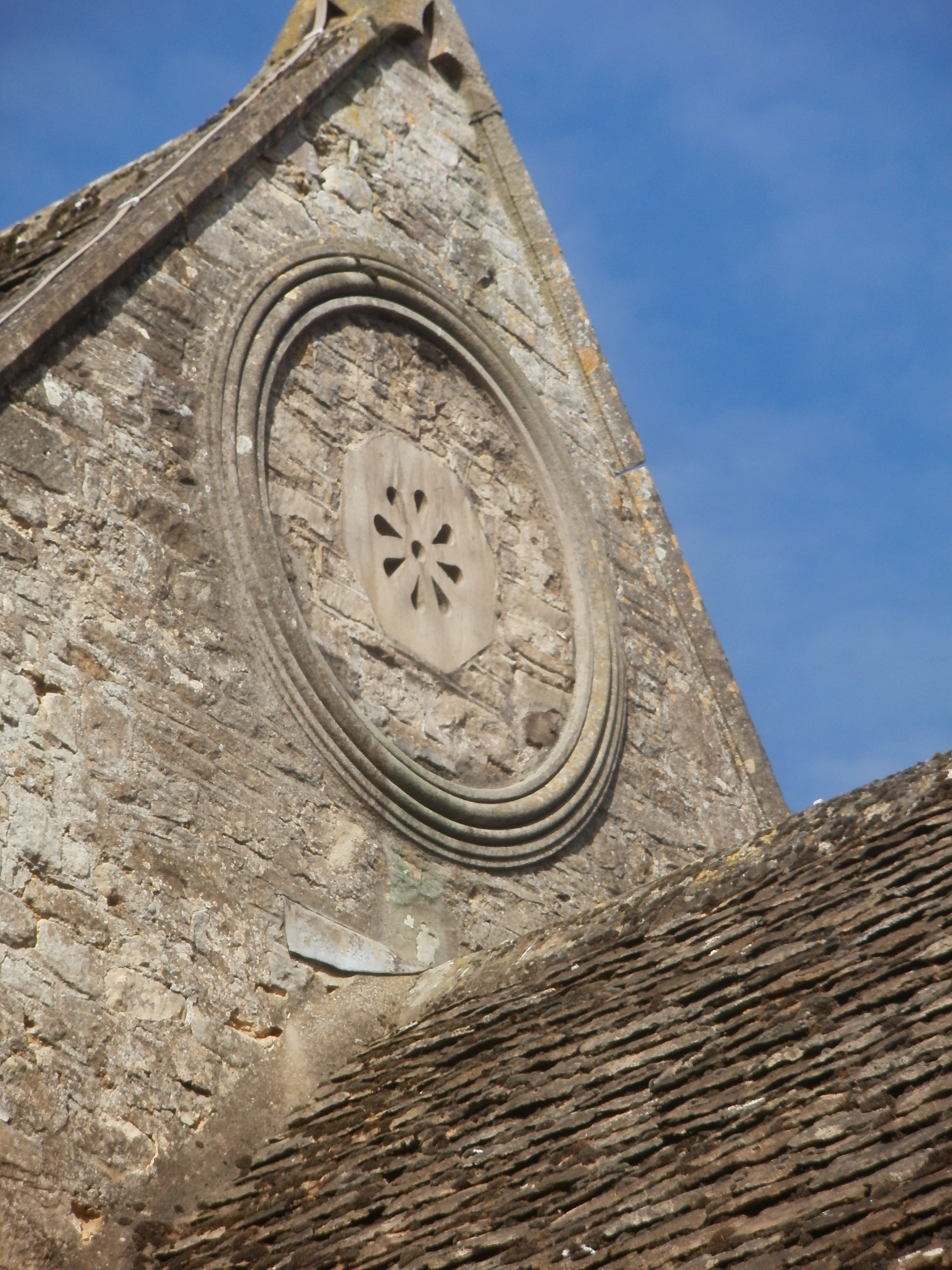 Clock face removed during work.