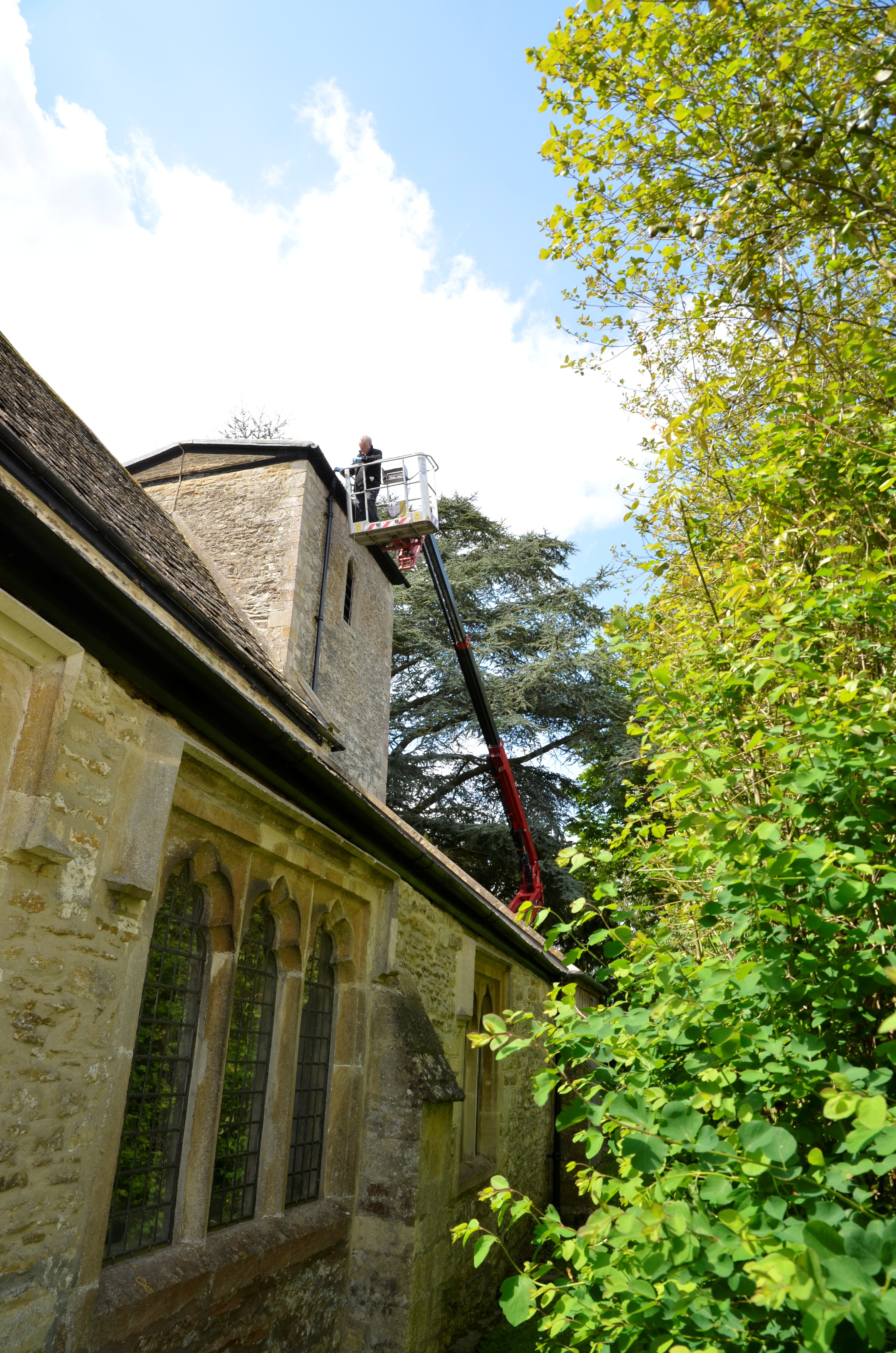 Gutter painting.